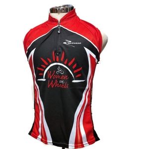 zBikewear Womens Size M Cycling Racing Jersey Tank Mesh Vented Back Pockets